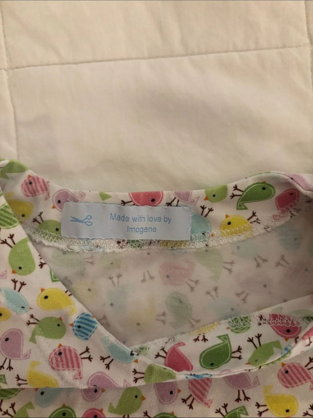 Toddler Girls Long Sleeve Bird Print Dress - White Multi NWOT Sz 2T